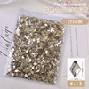 White small diamond for manicure, rectangular accessory, flat base