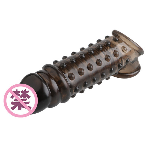 Penis condom locking essence lengthening and thickening wearable penis condom wolf braces couple time-lapse crystal condom sex toy