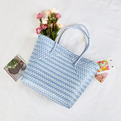 fashion portable shopping basket Picnic basket Buy food Basket fruit weave Cabbage Supplies prop Storage baskets