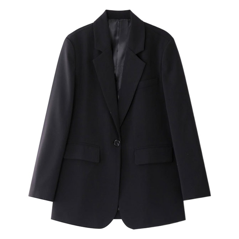 Chubby Girl plus size women's belly-covering slimming shoulder top fat hiding loose casual suit jacket [0803]]