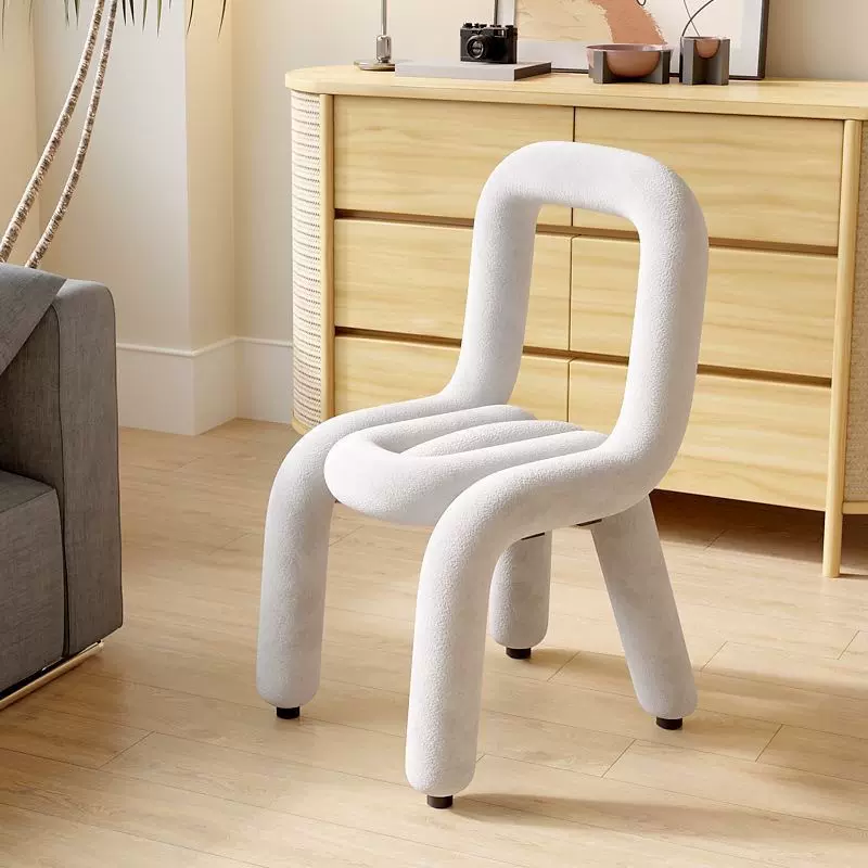 升级款网红异形梳妆凳卧室梳妆凳子弯管设计感餐椅章鱼椅子化妆椅