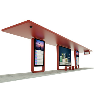 Smart Bus Stop Manufacturer Solution Bus Electronic Waiting Shelter Advertising Machine Smart Bus Stop