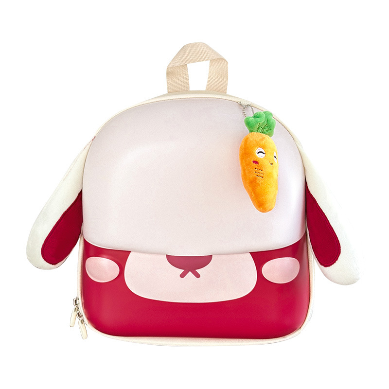 Mochila de dibujos animados para niños y niñas, bonita pequeña zanahoria conejo, mochila de bebé, nueva mochila de huevo ligera para niños
