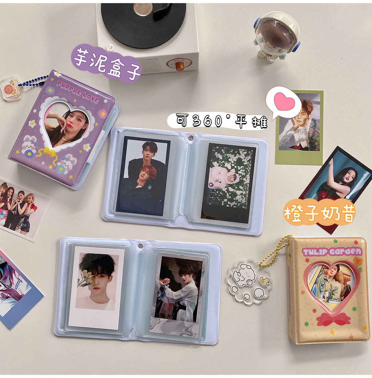 Corea del Sur ins estilo lindo oso cereza conejo 3 pulgadas Polaroid álbum estrella aidou álbum pequeño tarjeta de almacenamiento libro