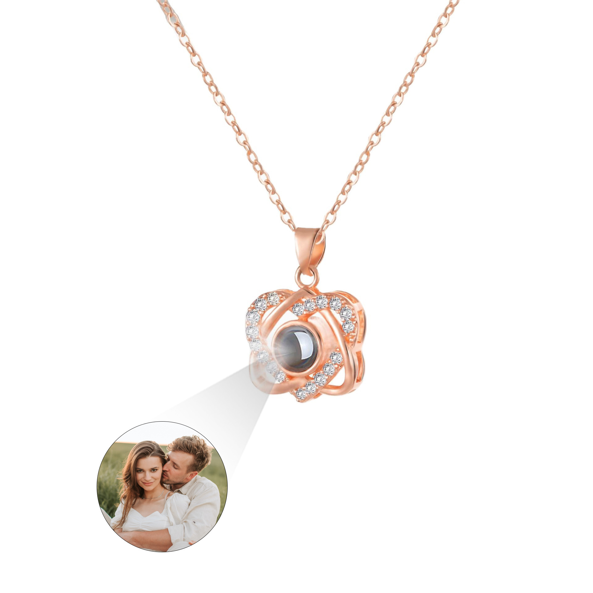 Plating Design Basic Heart Shape Alloy Titanium Steel Plating Valentine's Day Women's Pendant Necklace
