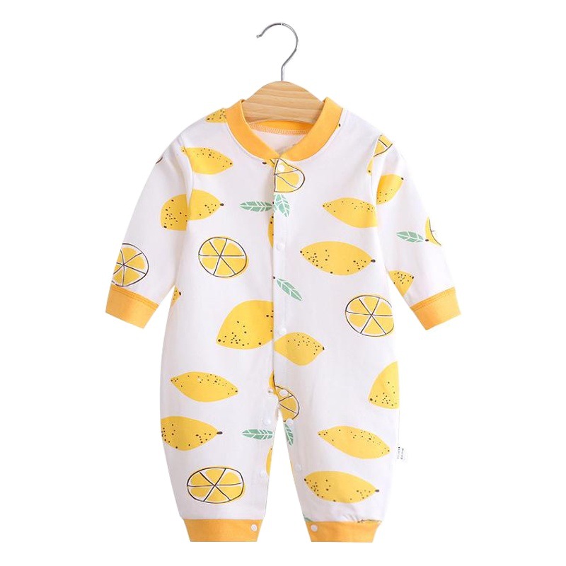 Combed Pure Cotton Printed Baby Jumpsuit Baby Long-sleeved Climbing Suit for Newborns Super Cute Haxi Baby Home Clothes