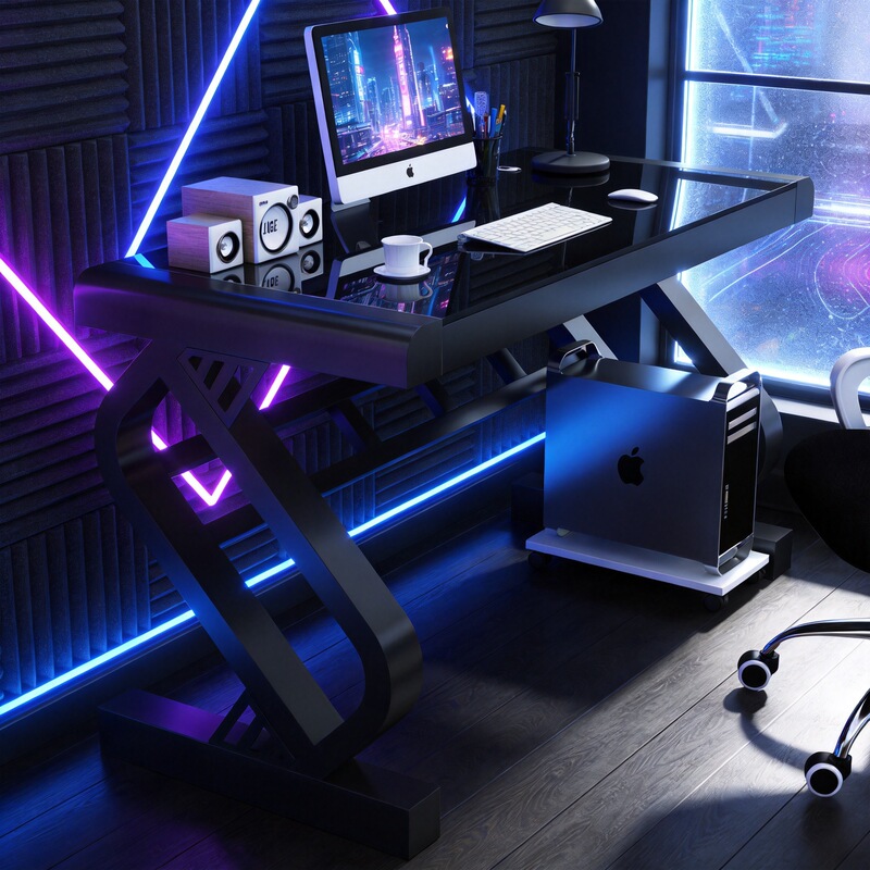 Steel frame gaming computer desk for home use in the bedroom, desktop gaming desk, office desk, available in stock for bulk supply Steel frame gaming computer desk for home use in the bedroom, desktop gaming desk, office desk, available in stock for bulk supply