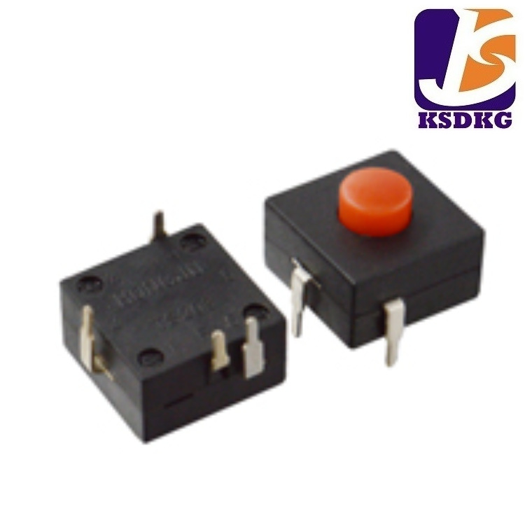 迷你小型 按钮开关 12*12 两开两关自锁开关 红色按钮开关