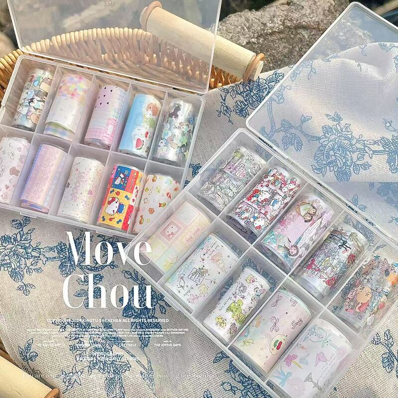 Han Feng Ins Hand-painted Graffiti Nail Art Transfer Paper Patchwork Floral Spring Art Elements Cute Practical Illustration