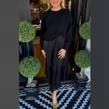 亚马逊跨境2025秋季欧美外贸新款女装时尚休闲针织上衣连衣裙裙装