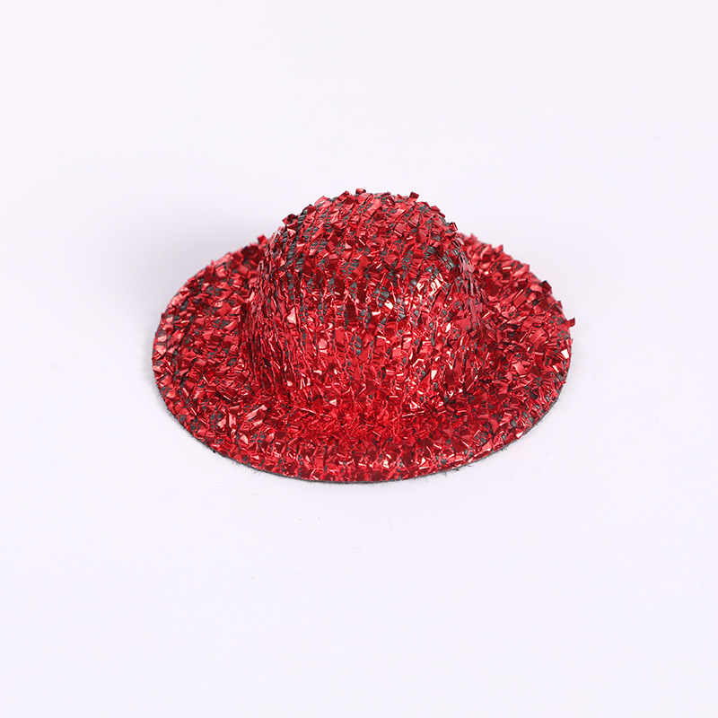5,8 cm de lentejuelas gruesas, gorras redondas, gorras de bar de baile, horquillas, gorras de fieltro, gorras desnudas, accesorios de bricolaje image 11