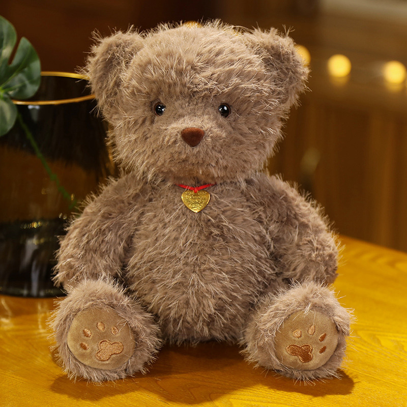 Multicolor Teddy Bear muñeca peluche perla visón peludo sentado muñeca oso marrón muñeca agarrar tela muñeca transfronteriza