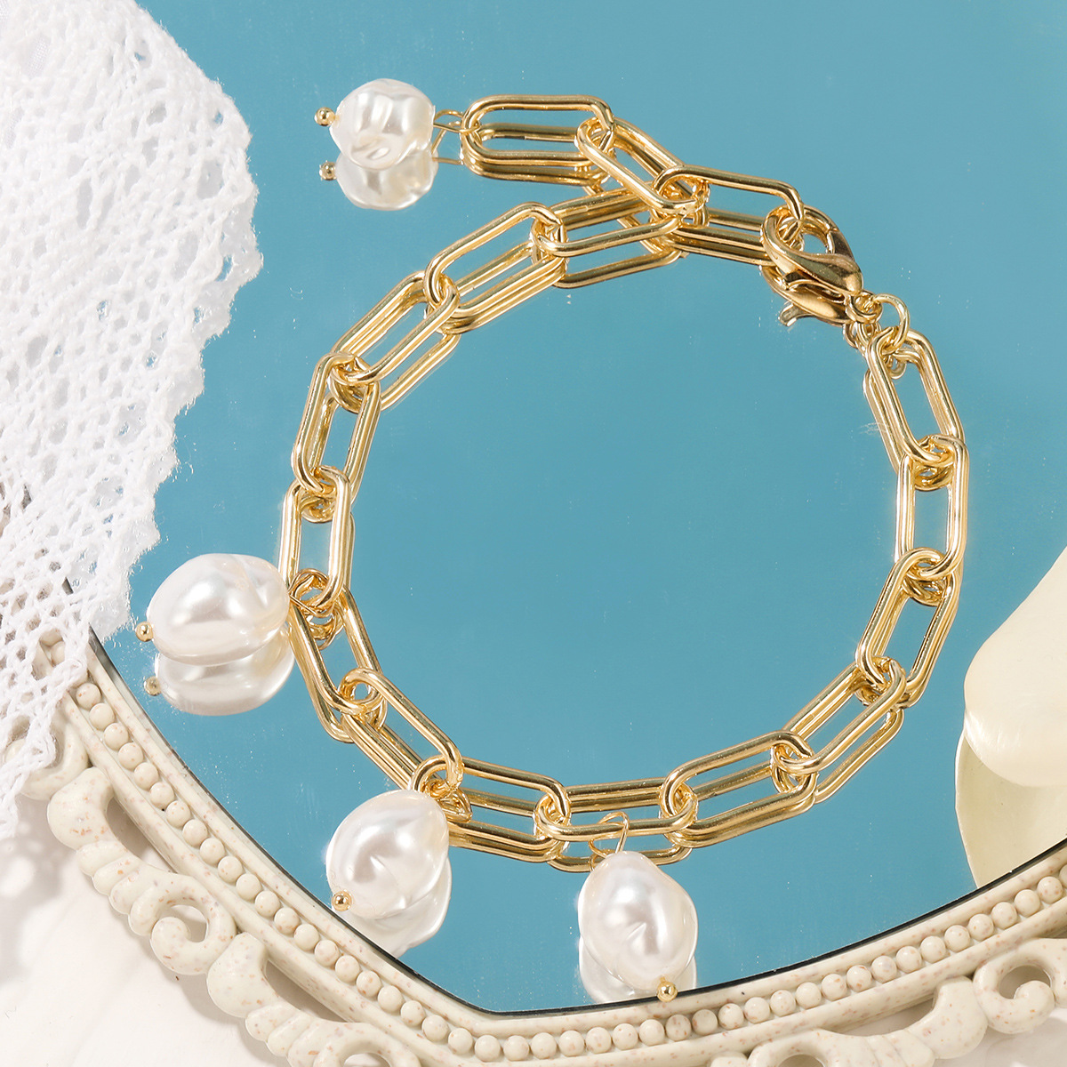 Beliebte High-End-Multi-Layer-Perlenarmband-Set Design Sinn für Barock-Retro-Perlenarmband_voghion.com