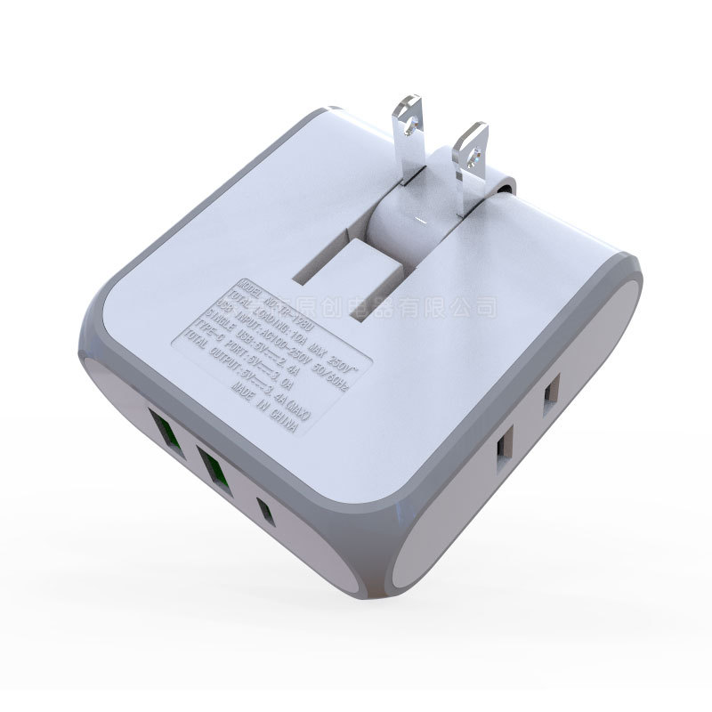 新款日规美规家用一转三超插座电源扩展器 美标墙壁插座转换器