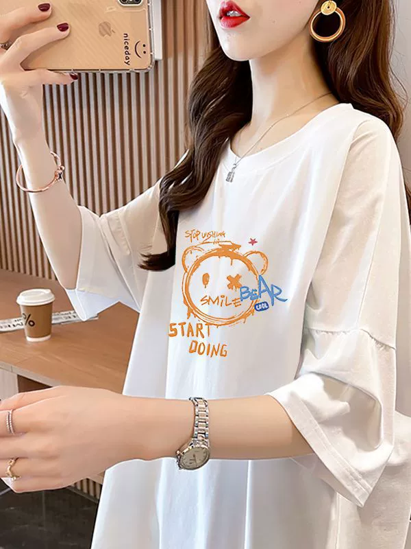 Short Sleeve T-Shirt kids, cotton, Korean oversized summer style, plus sizes S–3XL
