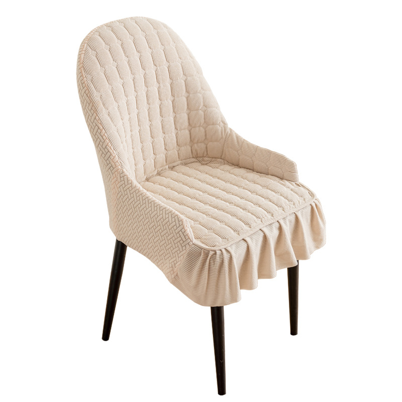 2025 nuevo engrosado cubierta de silla de algodón de lujo ligero de alto nivel sensación cubierta de sillón de comedor cubierta de taburetes todo incluido fábrica directa