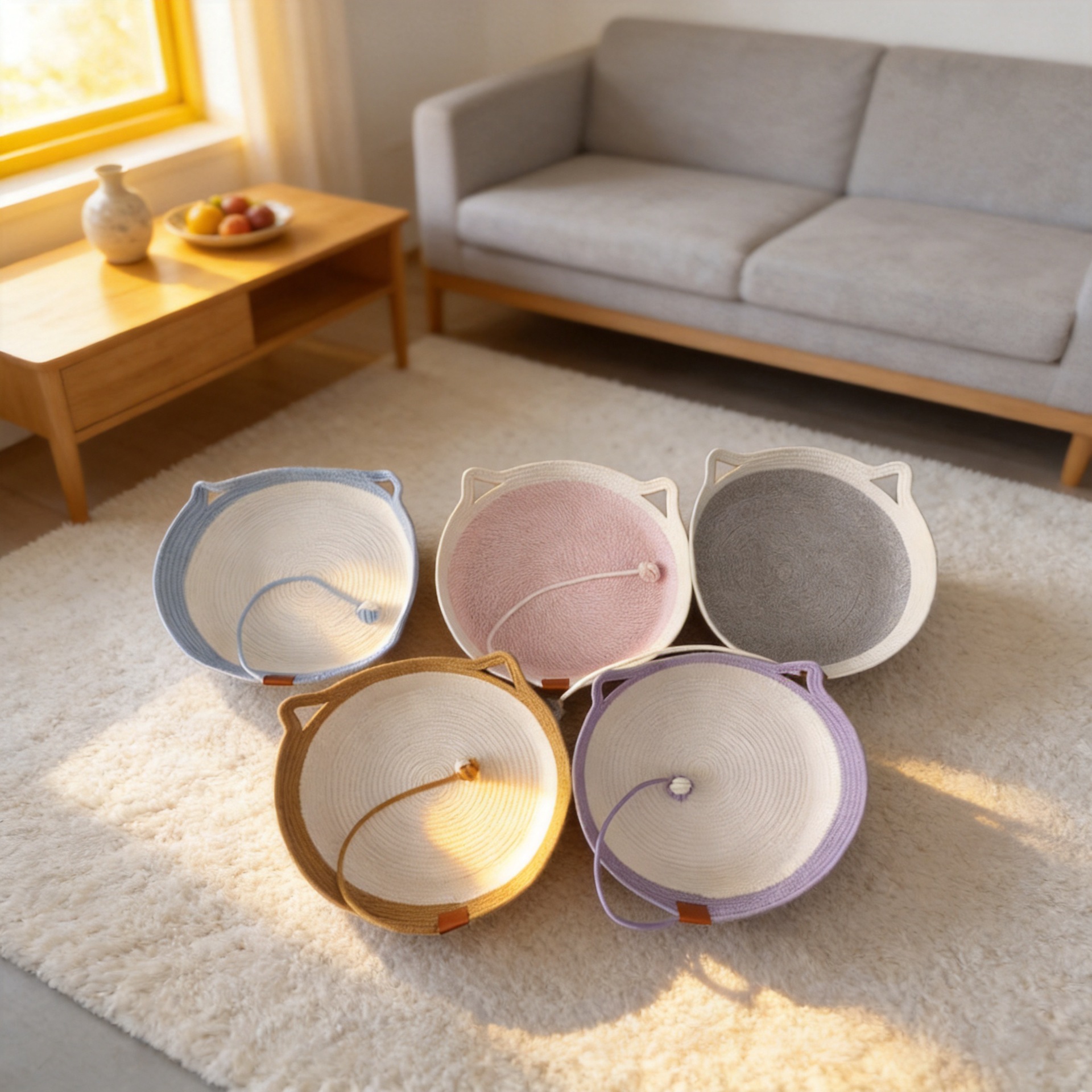 Cotton Thread Woven Breathable Cat Nest, Suitable for All Seasons, Large Size, 50cm Colors Available, Free Shipping