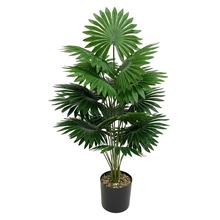 厂家直销亚马逊仿真绿植桐棕树盆栽北欧风绿色植物盆栽家居装饰品