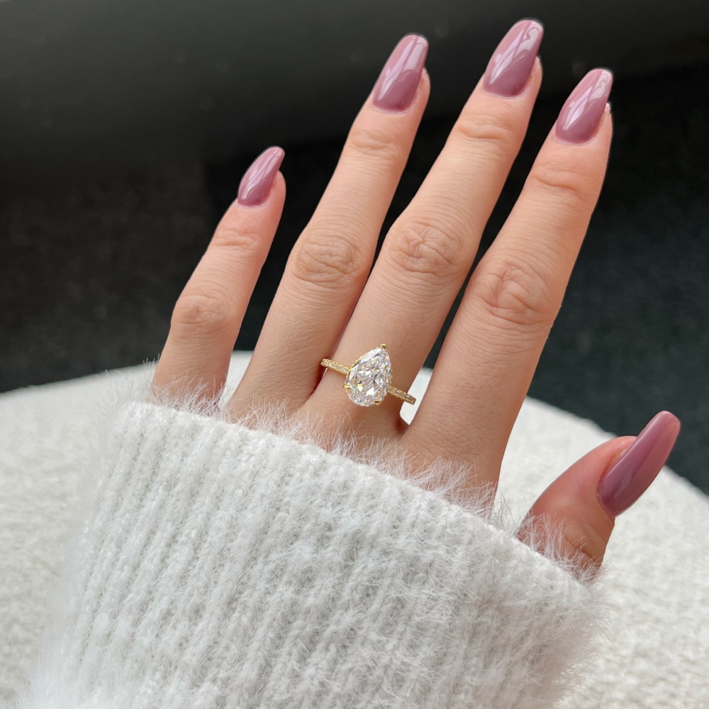 Rings Classification 925 Sterling Silver Zircon Water Droplets Rings
