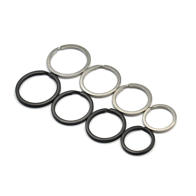 Ise Mount Pure Handmade Flat Ring Keychain 32mm High Quality Steel Ring Waist Hanging Car Keychain Accessories Sturdy