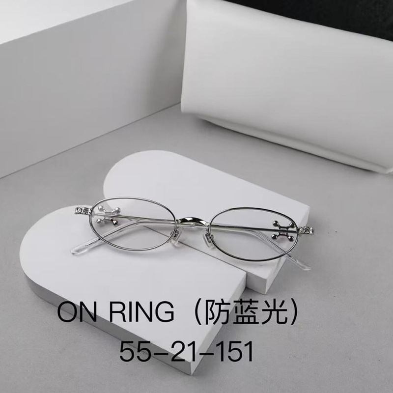 On Ring Series Glasses Oval silver Compact Glasses Frame DIY Plain All-match Glasses On Ring Series Glasses Oval silver Compact Glasses Frame DIY Plain All-match Glasses