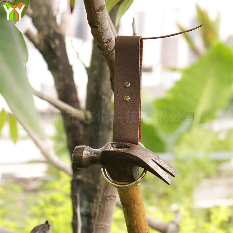 跨境供应皮革锤子保护套 悬挂式圆环工具套 锤子斧子铲子收纳袋