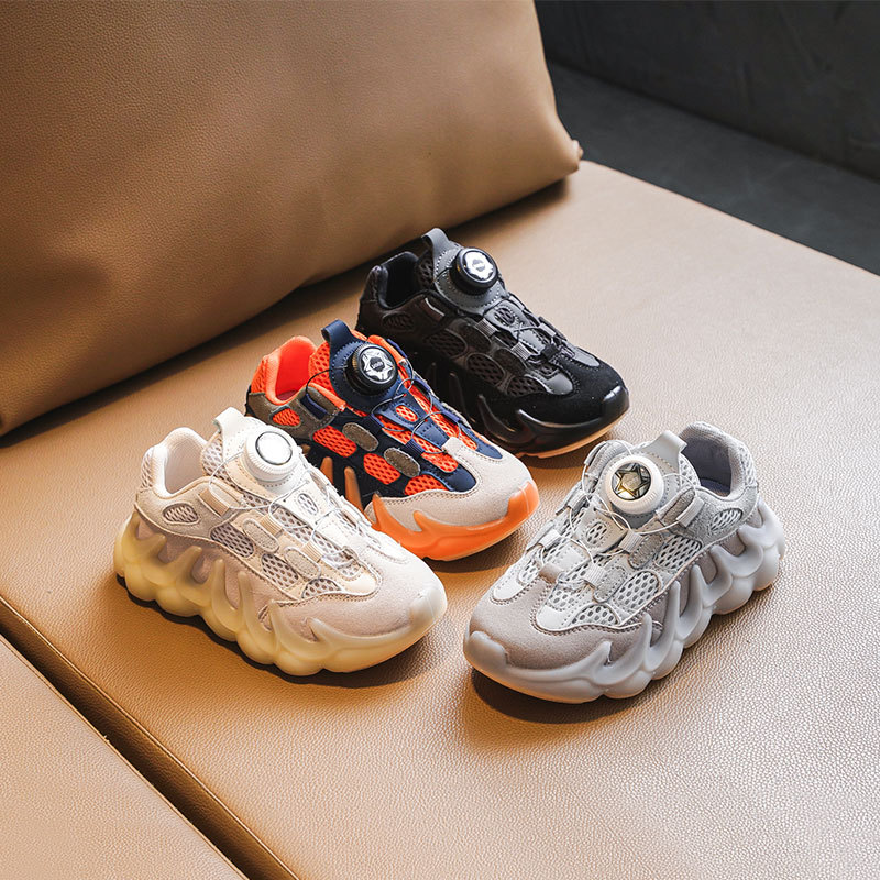 2025 Autumn New Boys' Sports Shoes for Older Children, Octopus Sole Fashion Dad Shoes, Girls' Casual Mesh Shoes