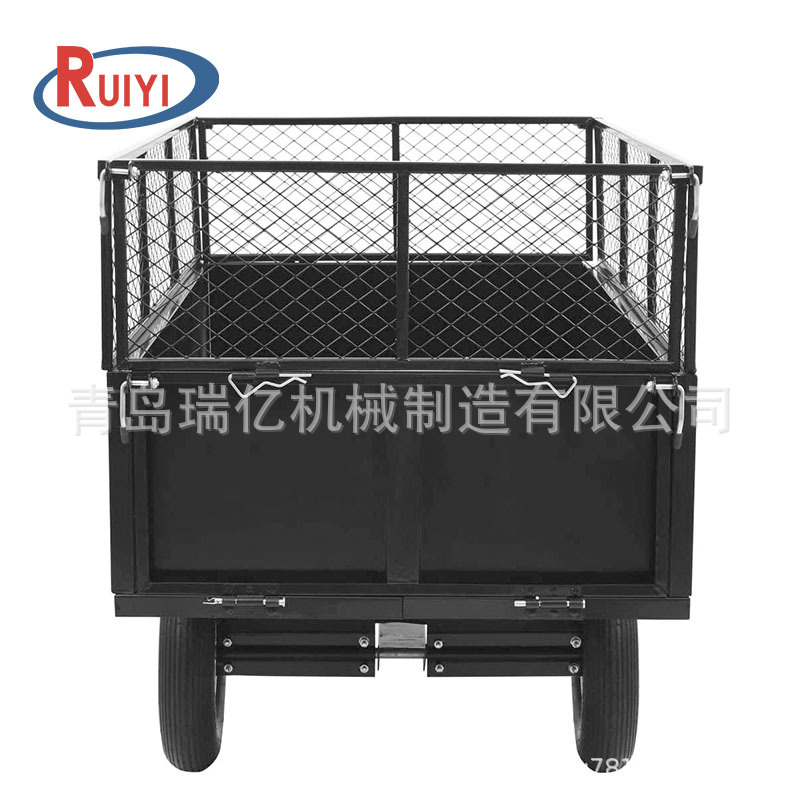 园林工具车 草料车园林拖车翻斗自卸式拖车 园艺农场AVT拖车