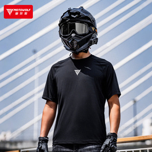 Motorcycle Summer Riding Quick-Drying Top Breathable Ice Silk Short Sleeve 7A Antibacterial Casual Outdoor Commuting Polo Short Sleeve