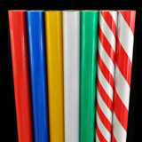 反光材料刻字贴膜黄黑红白斜纹适用于交通安全标识防撞栏带背胶