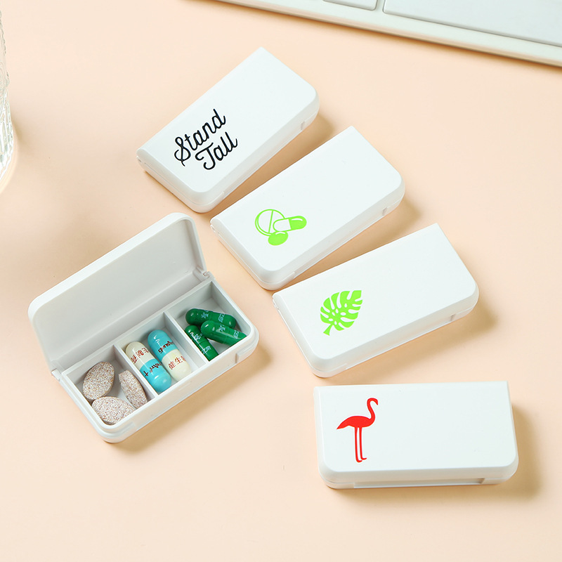 ミニ三格携帯分格小薬箱小型錠剤分注箱旅行薬品収納箱卸売り|undefined