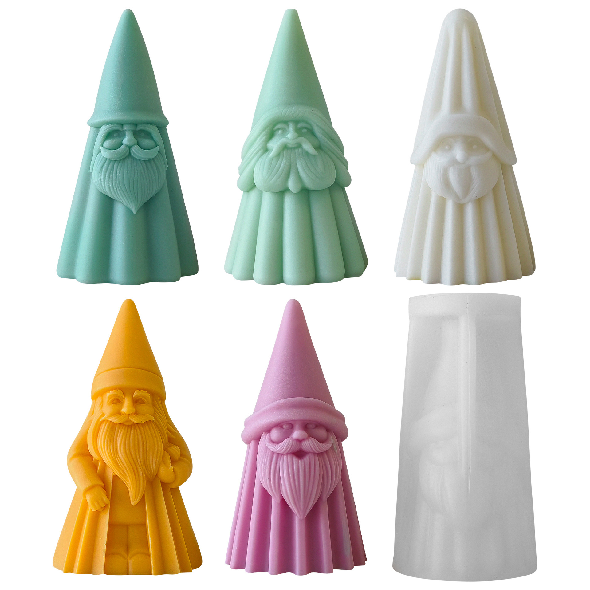 Jiahuimei Santa Claus aromaterapia vela molde de silicona DIY Navidad jabón hecho a mano fragancia regalo piedra