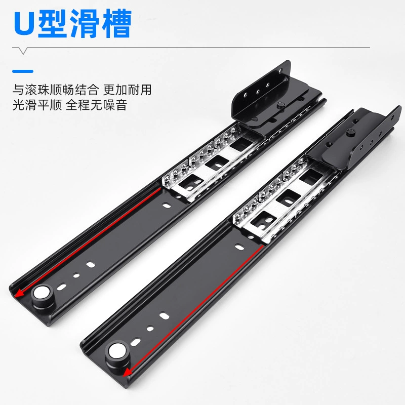 Track invisible extension bay window desk table top slide rail translation pull-out slide hardware window sill expansion guide rail