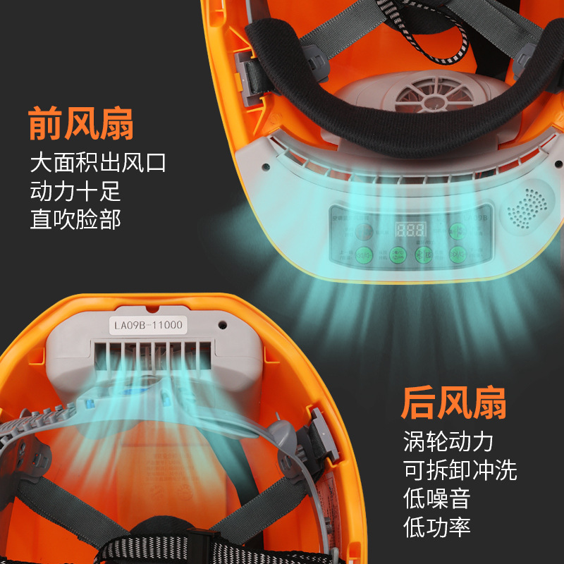 Casco de Seguridad con Ventilador Solar e Inteligente con Protección Solar para Construcción