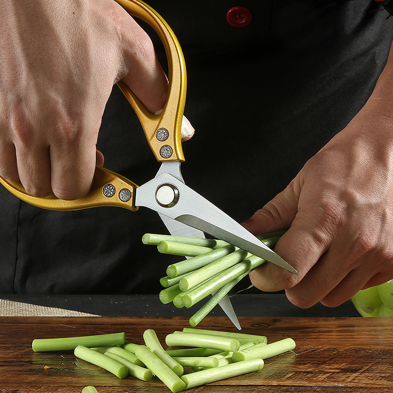 Gran por mayor mano de dragón fuerte tijeras de hueso de pollo de acero inoxidable multifuncional tijeras de barbacoa al aire libre tijeras de cocina de alimentos cocinados caseros