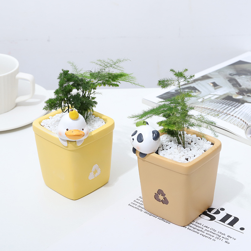 Chậu Cây Resin Chậu cây mọng nước resin DIY phong cách Instagram, chậu mini thủ công, trang trí văn phòng và nhà (RG-140)