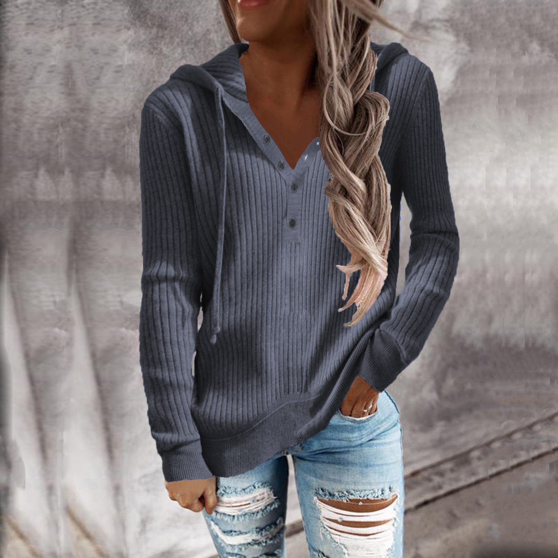 329g Weight Long Sleeve Sleeve Length Zipper Placket Type Regular Sleeve Sleeve Type Cotton Blend, Polyester Fabric Type Regular Top Length Hoodie Tops Type Daily Occasion Hooded Neckline Warm Function Loose Fit Type Solid Color Pattern Autumn Season Women's Gender Casual Style Women's Hoodie Long Sleeve Hoodies & Sweatshirts Casual Solid Color 19