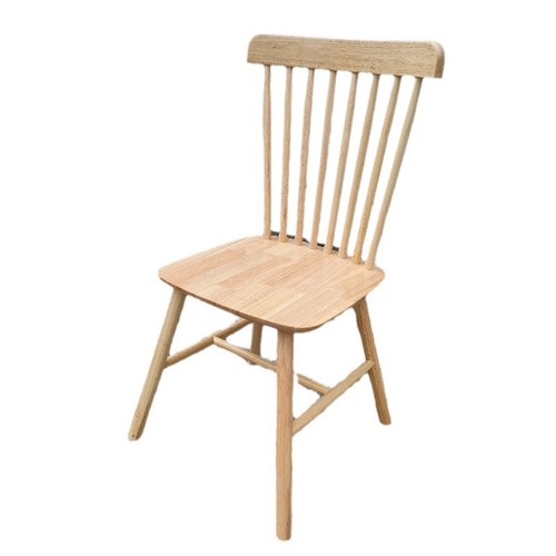 Factory supply wholesale Japanese Nordic style rubber wood full solid wood dining chair Windsor chair makeup chair desk chair