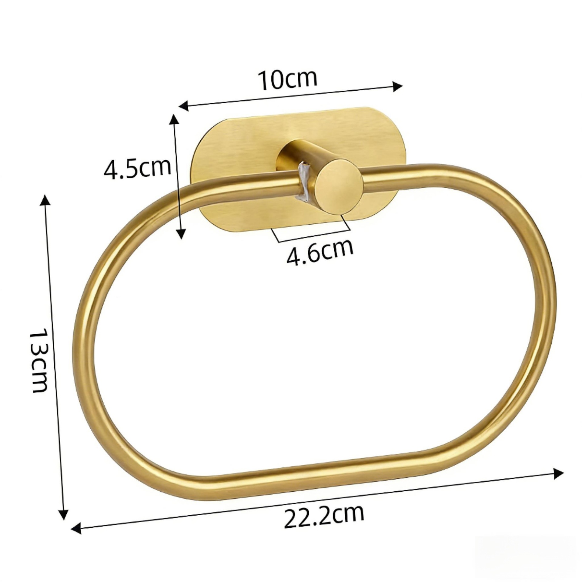 Anillo de toalla oval (dorado)