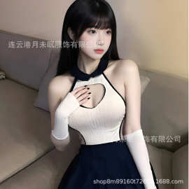 情趣内衣夜店镂空露背性感短裙免脱纯欲水手制服套装女