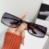 Metal fashionable sunglasses hip-hop style, 2 carat, European style, punk style