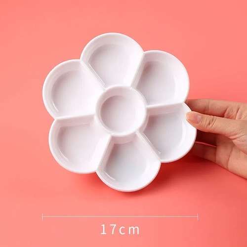 Palette plum blossom pigment student art Chinese painting watercolor gouache oil painting imitation porcelain palette thickened and deepened