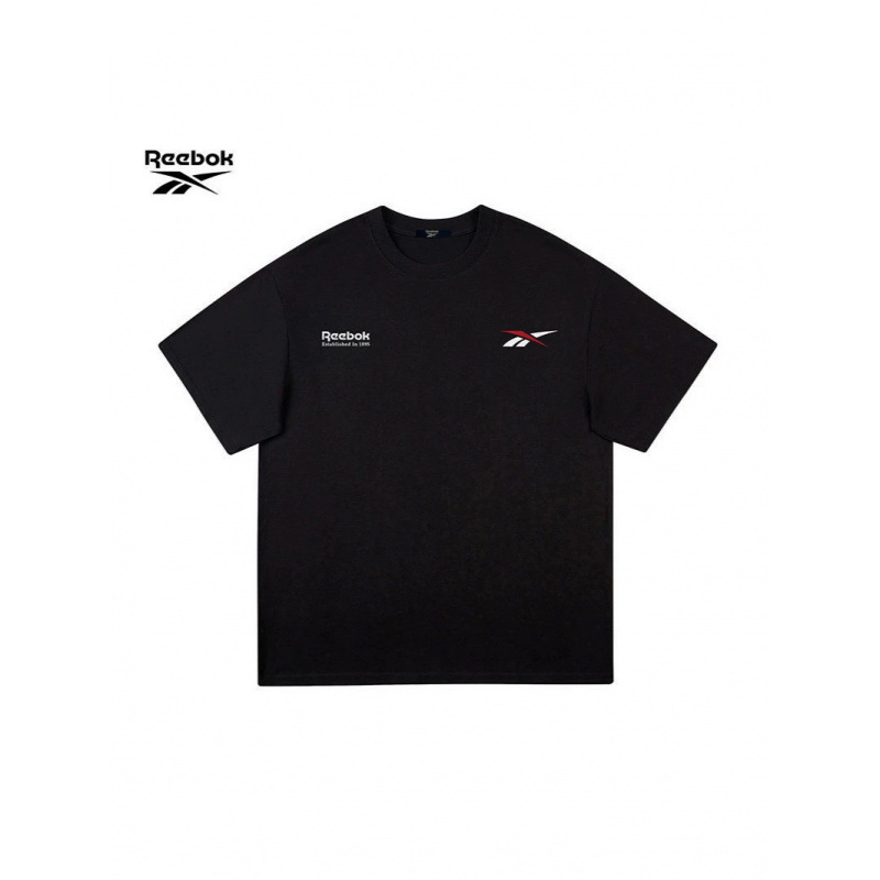 Reebok heavyweight men's sports T-shirt, short-sleeved, 2026 new summer model, pure cotton, round neck, fashionable couple style