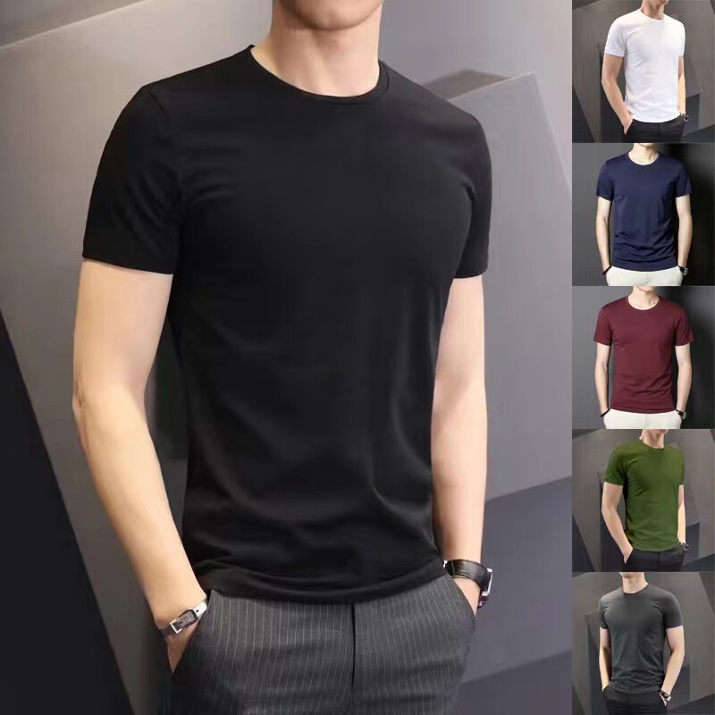 Men's Working Wear Stitching Short-sleeved T-shirt Thin Summer New Ins Fashionable Half-sleeved T-shirt Multi-color Optional Trendy