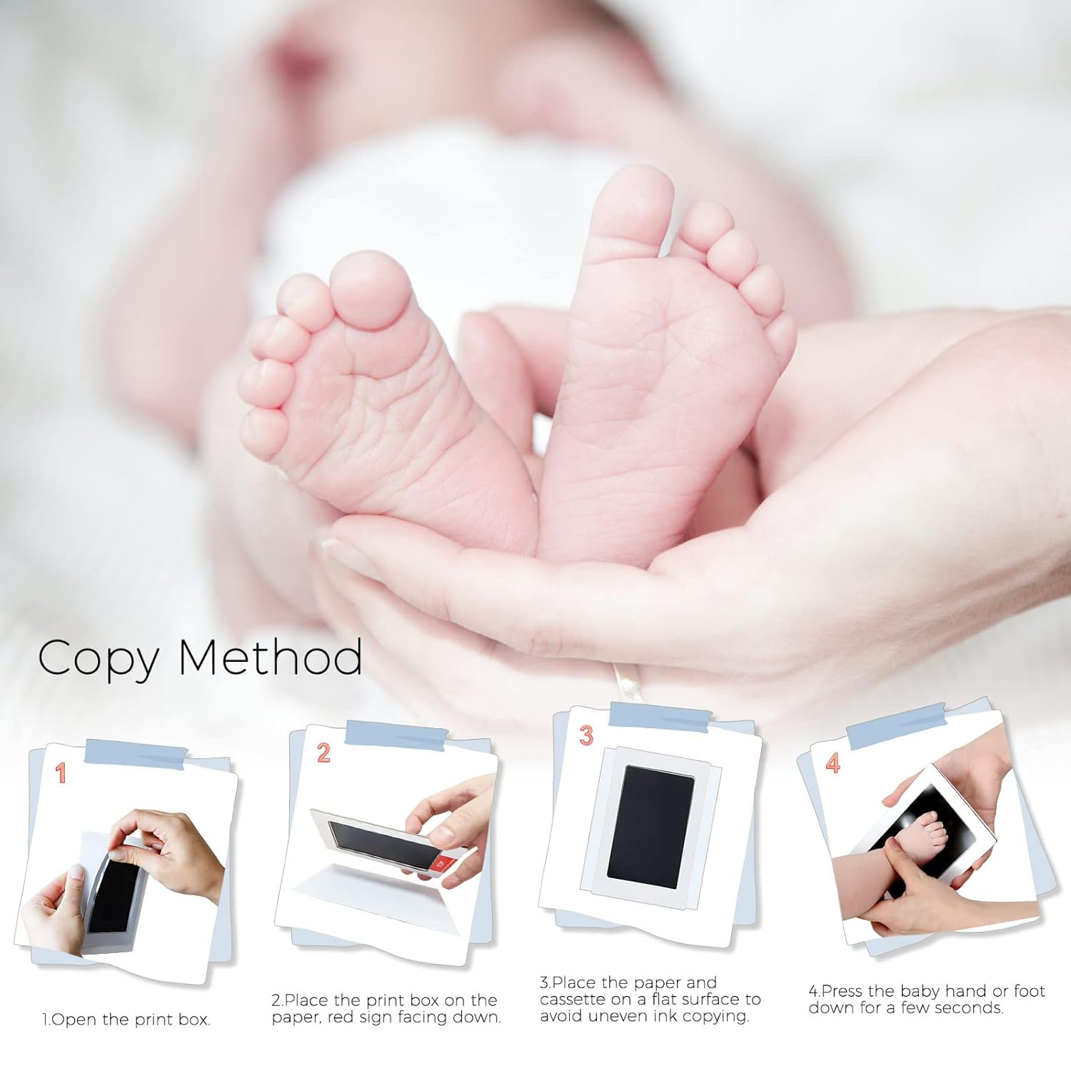 Recién nacido mano y pie inkpad huellas de mano niños bebé mano impresión tinta bebé un mes Regalo de Cumpleaños recuerdo