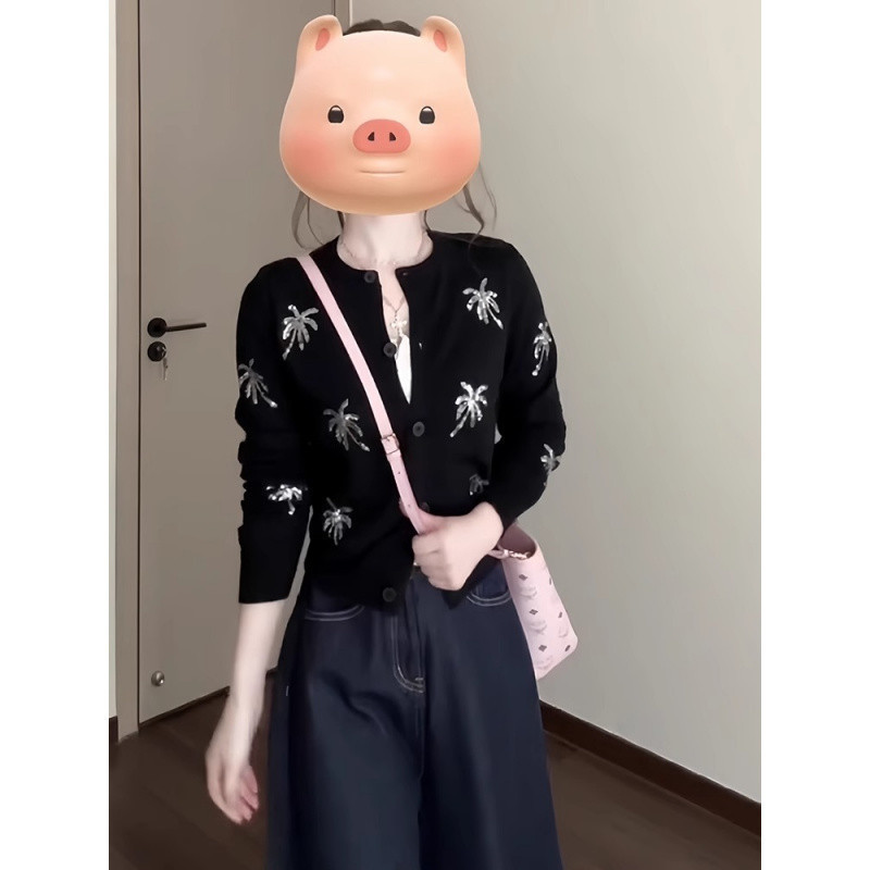 2025新款小个子女装气质穿搭秋装上衣外套韩系高级感毛衣开衫女|undefined