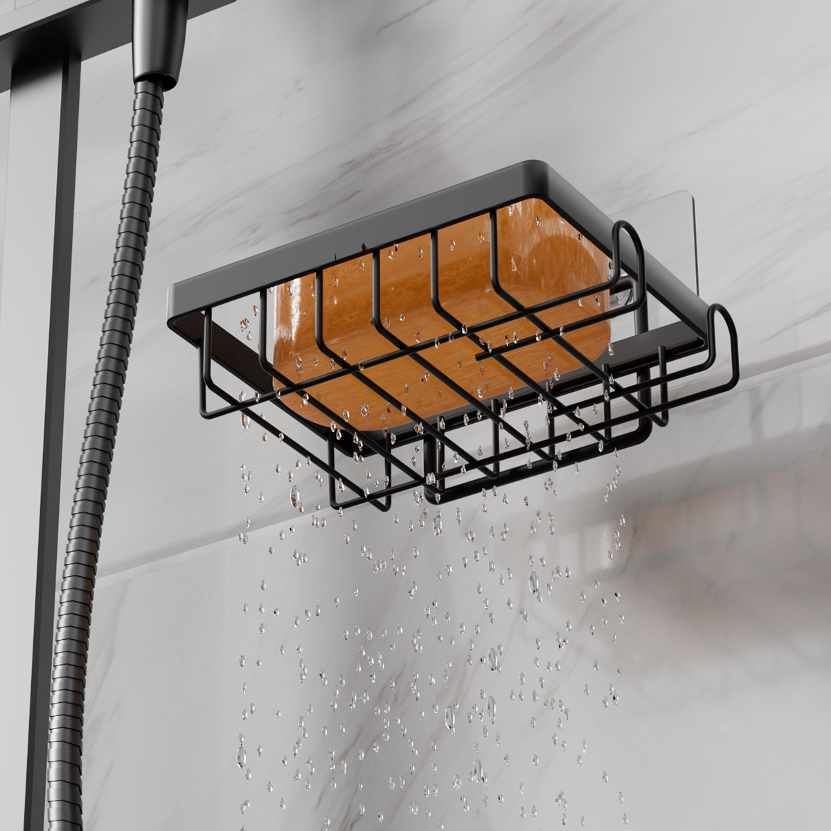 Jabonera de Acero Inoxidable, Estante de Almacenamiento para Baño, Jabonera de Doble Capa con Drenaje, Organizador con Diseño de Drenaje