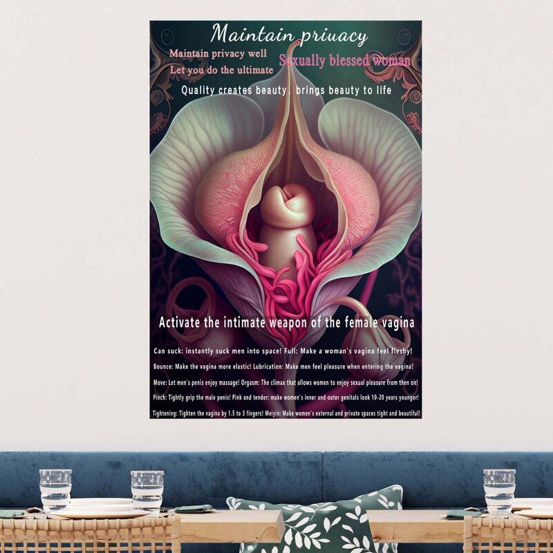 S Canvas Oil Painting Wall Decoration Paintings Posters, Women's Health Private Maintenance Privacy, Flower Oil Painting Canvas