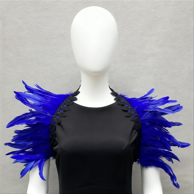 Amazon plumas mantel luchador show traje gladiador vestido estilo vikingo carnaval antiguo abrigo aristocrático TK