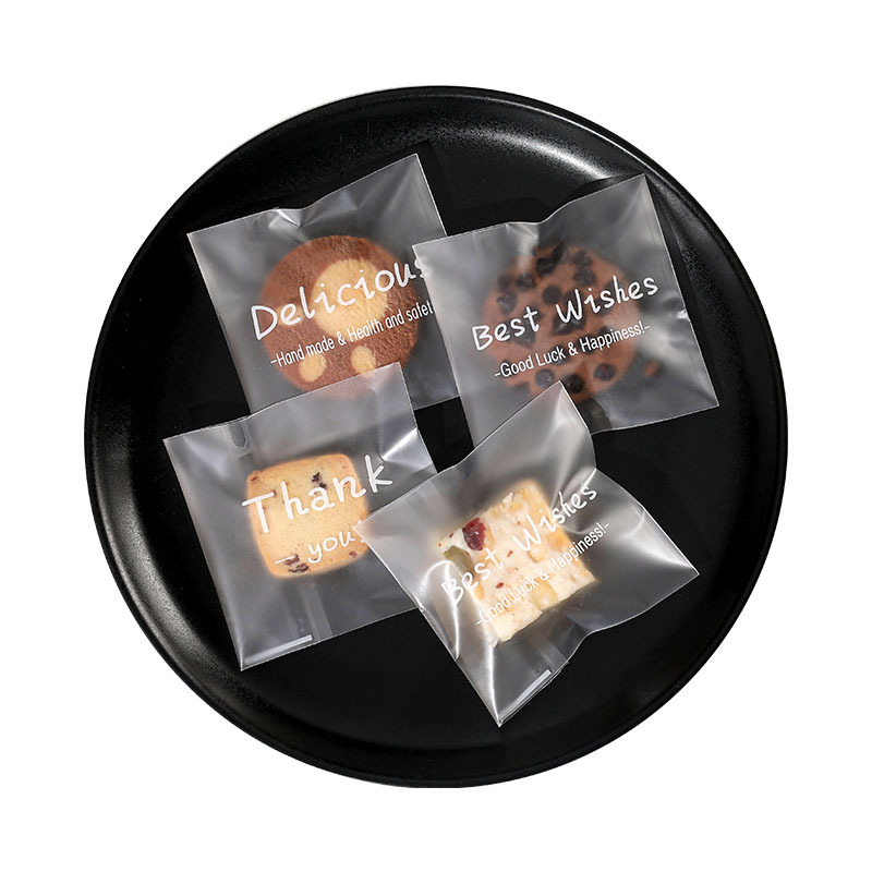 Frosted ins estilo copo de nieve bolsa de embalaje crujiente auto-sellado bolsa de galletas de arándano para hornear bolsa autoadhesiva independiente